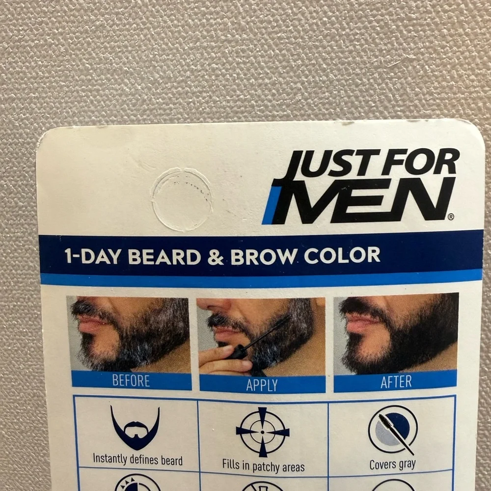 New in Package|Just For Men|Black Beard & Brow Color